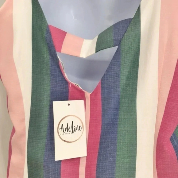 Adeline Clothing Pastel Persuasion Striped Dress NWT - Picture 6 of 11